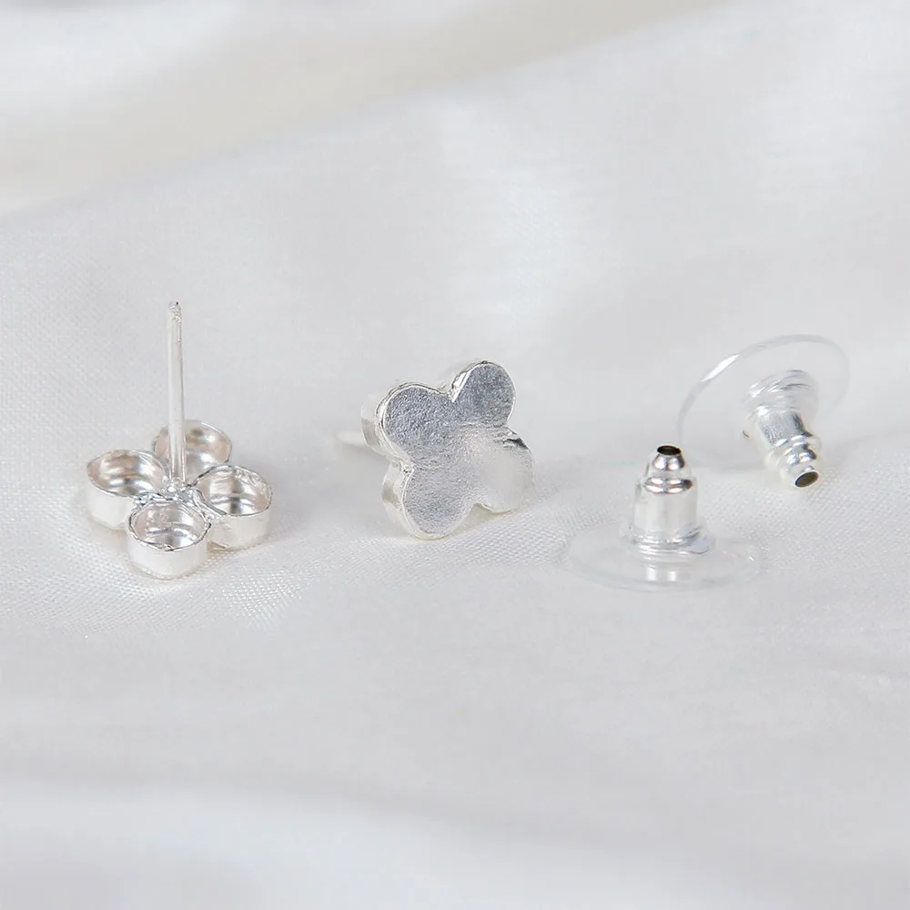 Begonia Silver Earrings - Jewelry - View 3