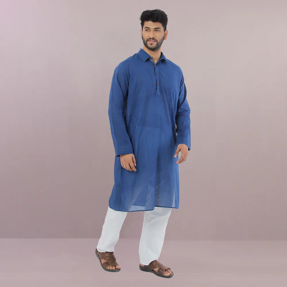 Ebony cotton panjabi - Men - View 2